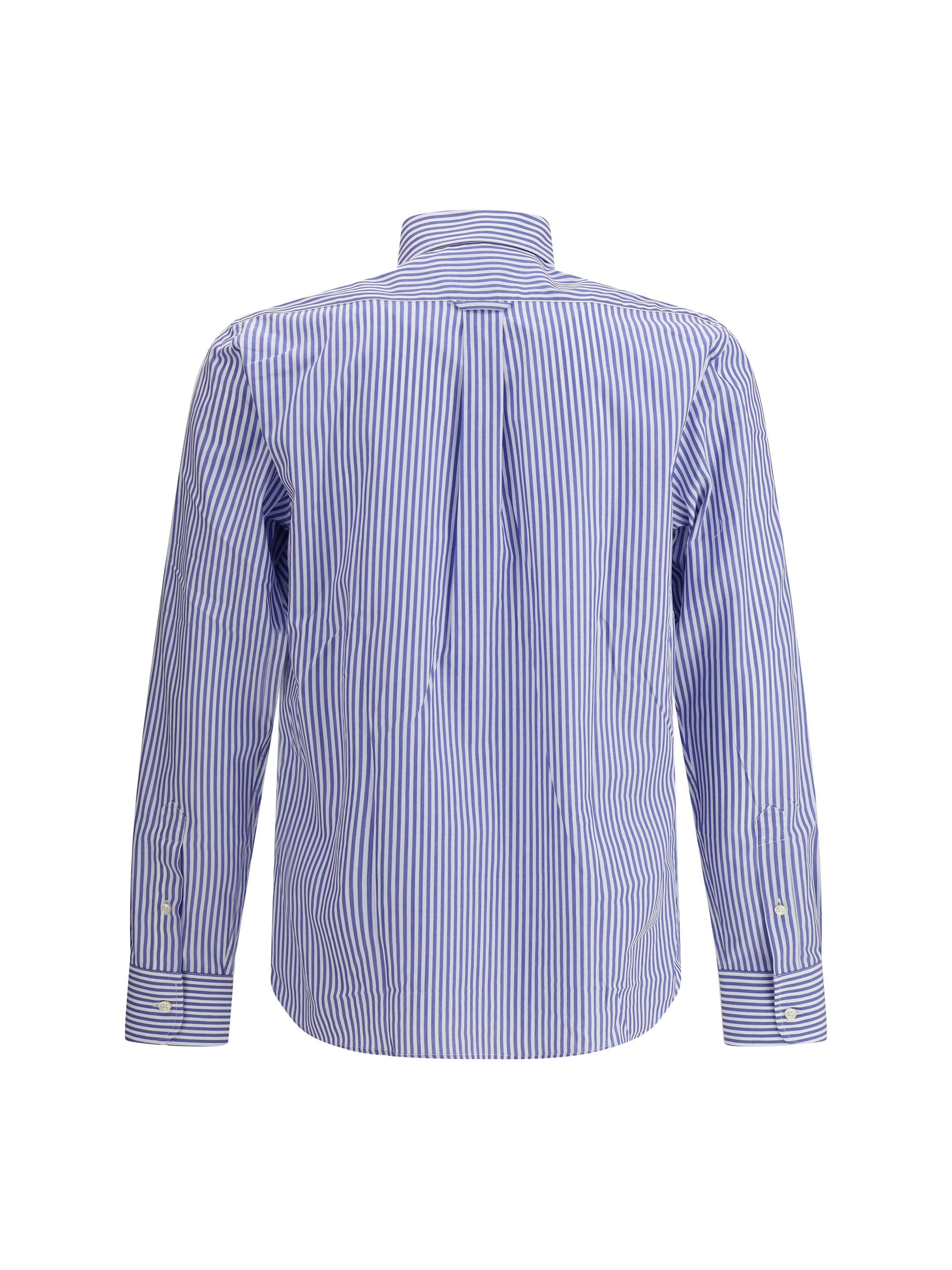 Deperlu Striped Cotton Shirt — Blue by Deperlu