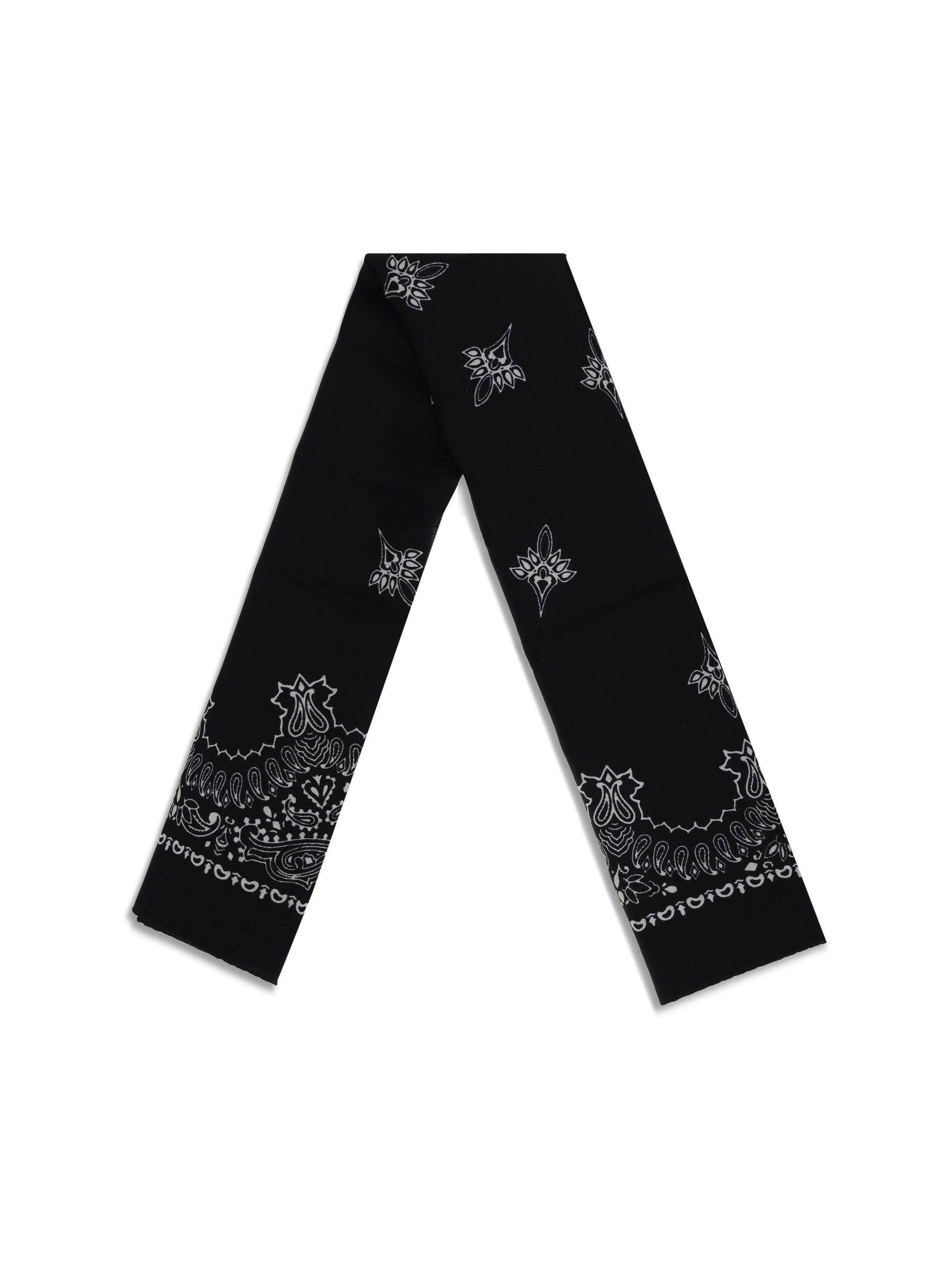Destin Bandana Print Scarf — Black, view 2