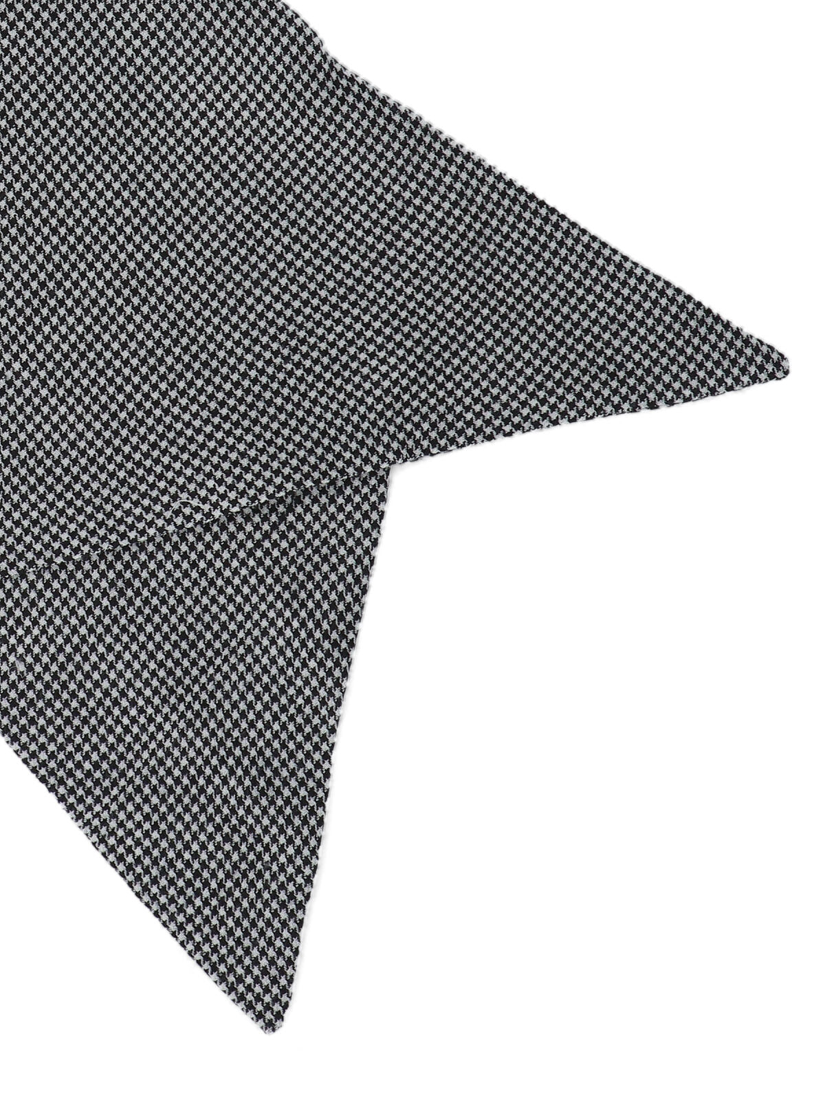 Destin Houndstooth Wool Scarf — Black, view 2