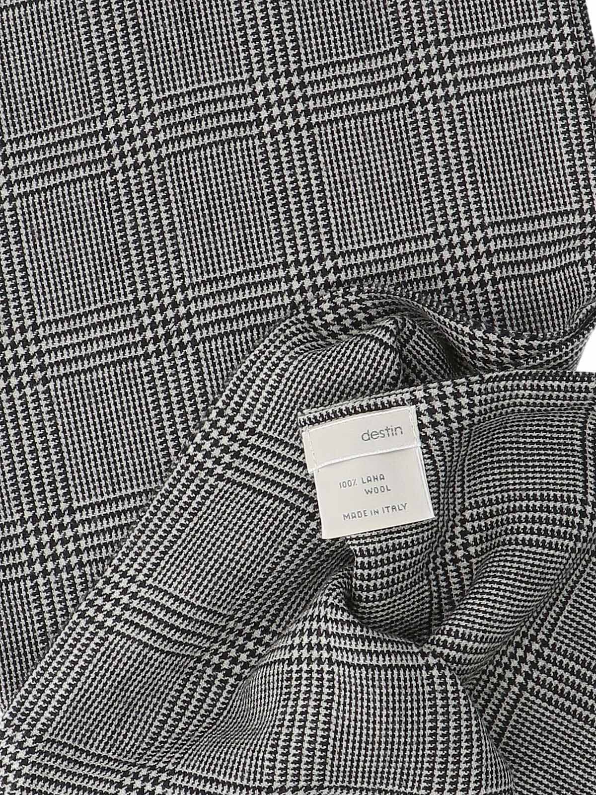 Destin Glen Plaid Wool Scarf — Black, view 3