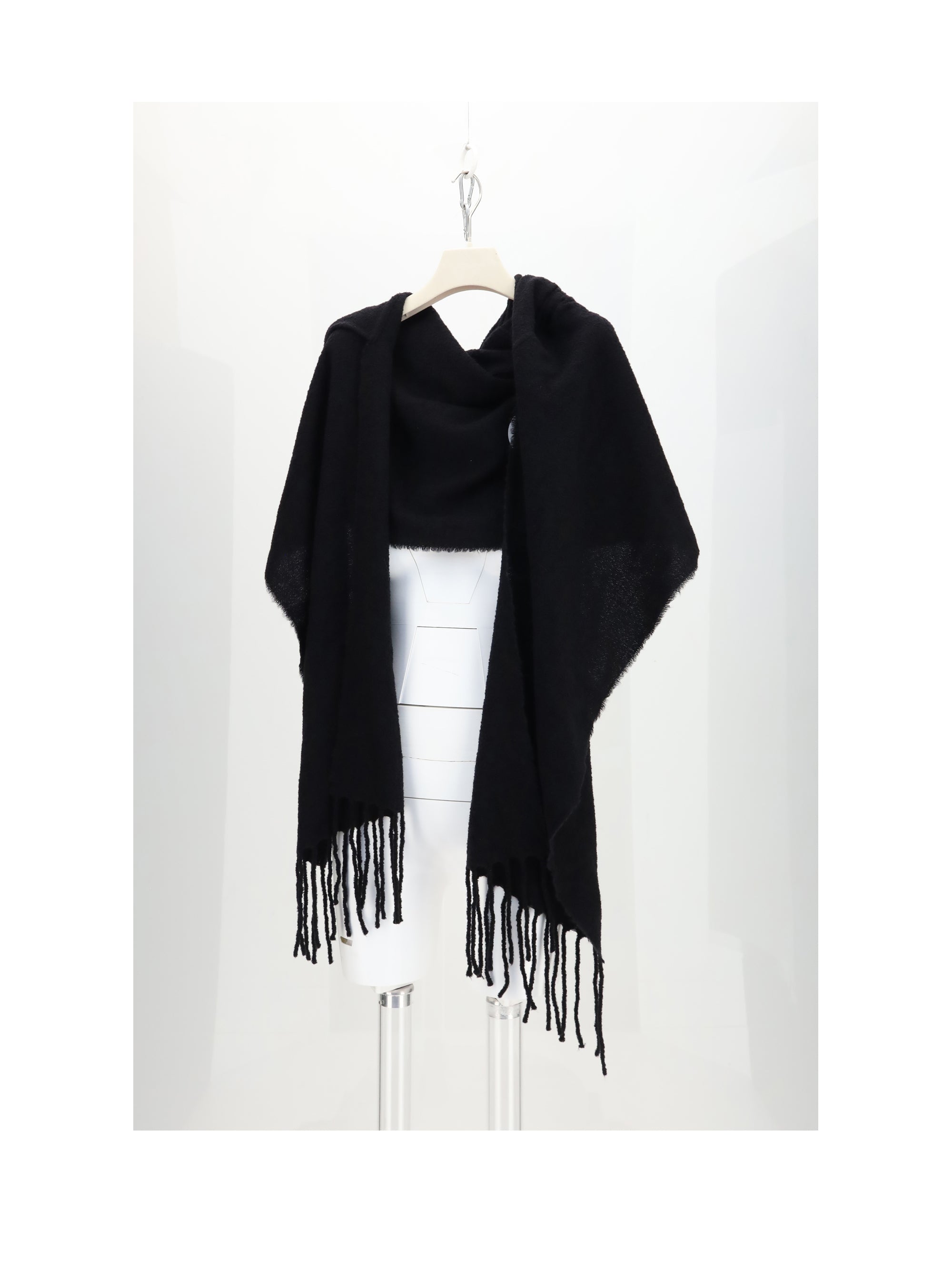 Destin Hooded Scarf — Black, view 2