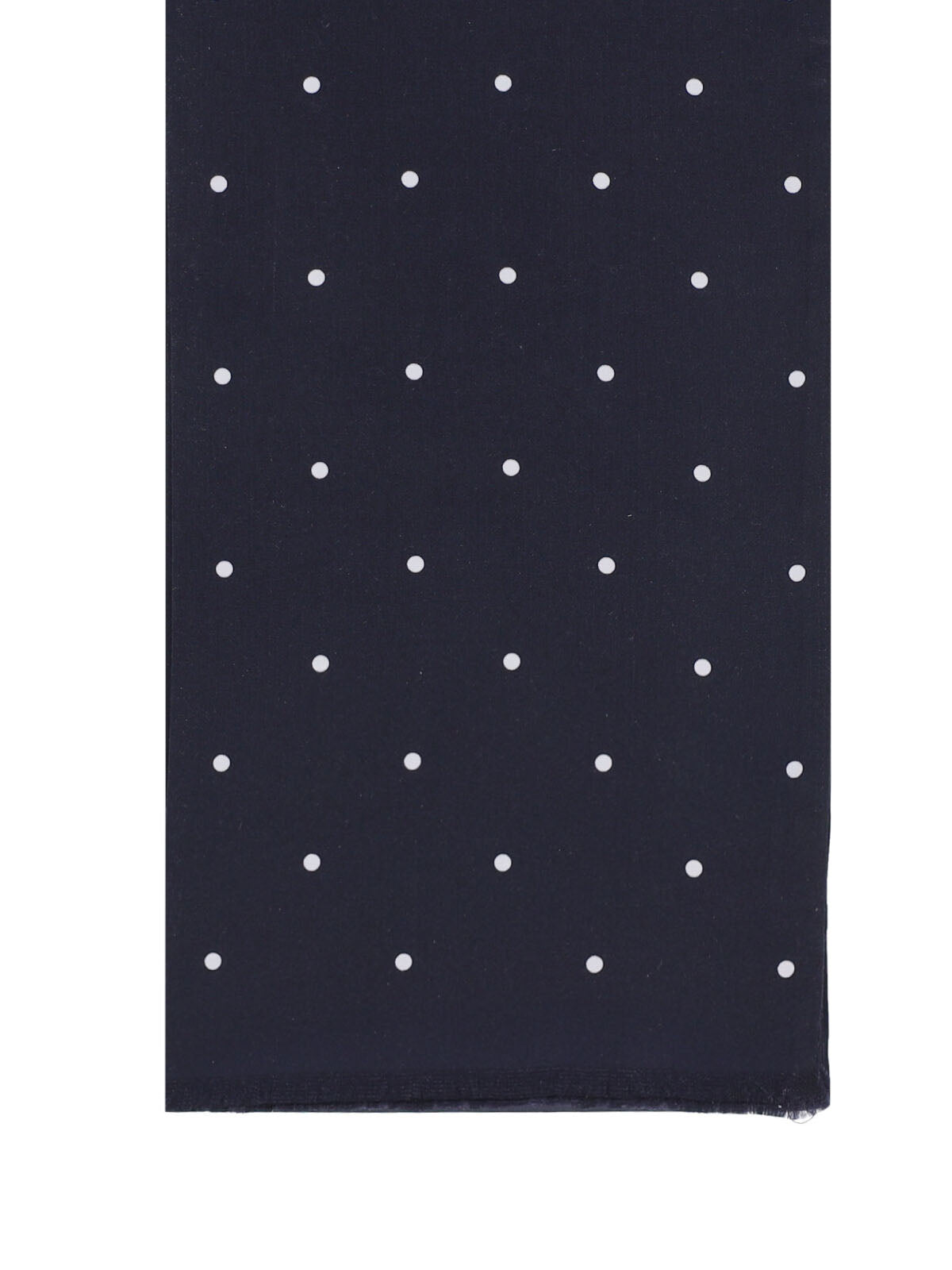 Destin Polka-Dot Silk Scarf — Navy, view 3