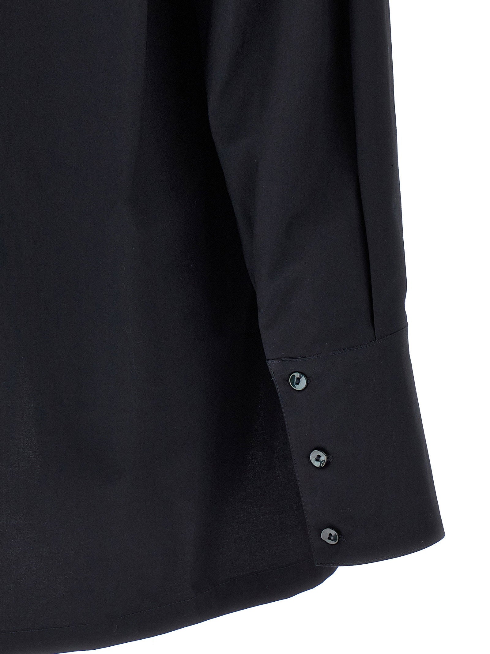 Di.la3 Pari' Cotton Oversized Shirt — Navy, view 4