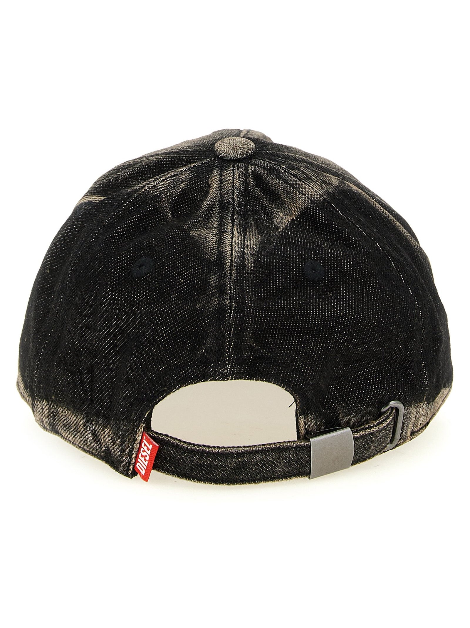 Diesel DI337297BM Three-Dimensional Oval D Logo Baseball Cap — Black, view 3