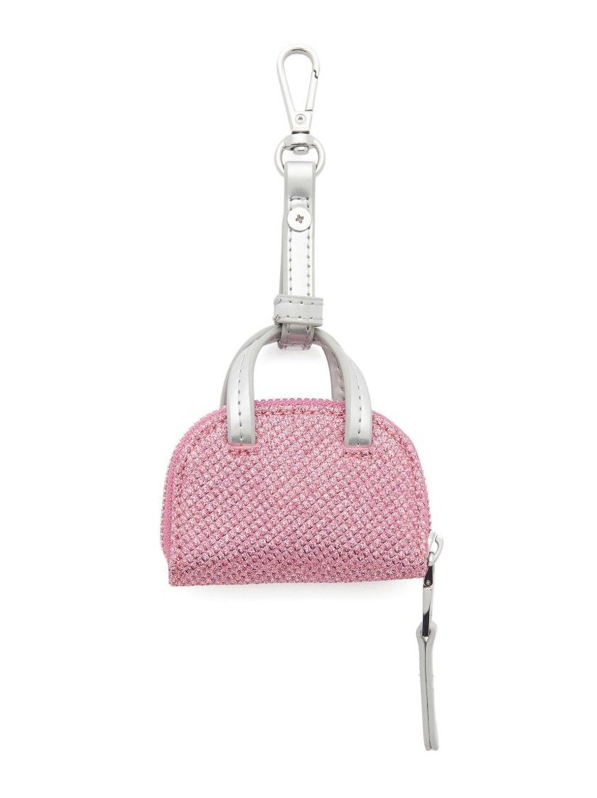 Diesel Embossed Oval D Logo Mini Bag — pink, view 2