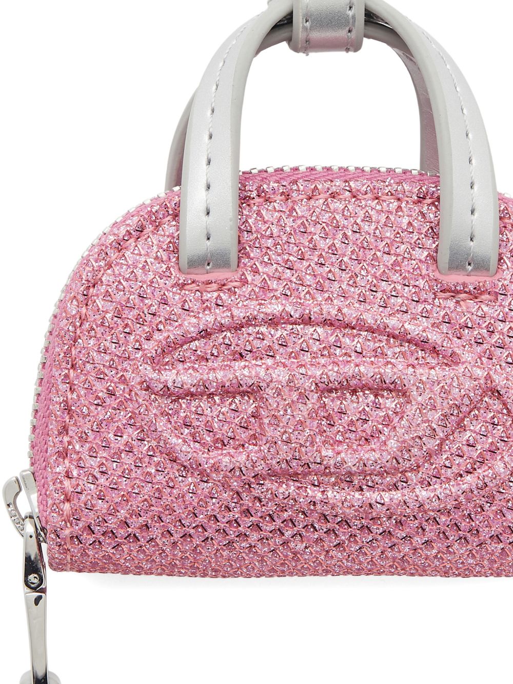 Diesel Embossed Oval D Logo Mini Bag — pink, view 3