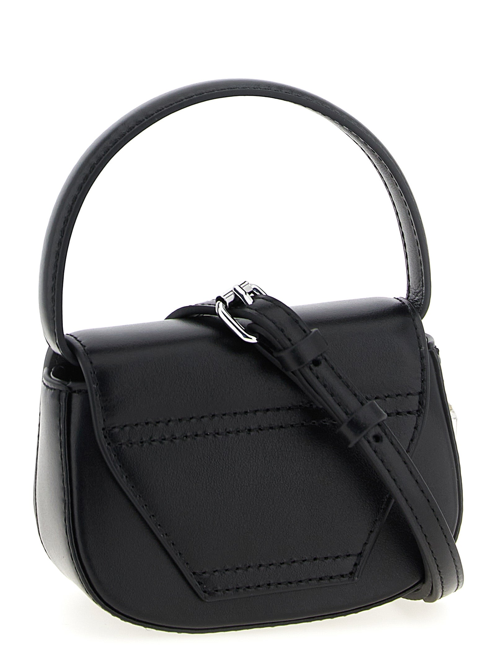 Diesel Leather Shoulder Bag — Black, view 2