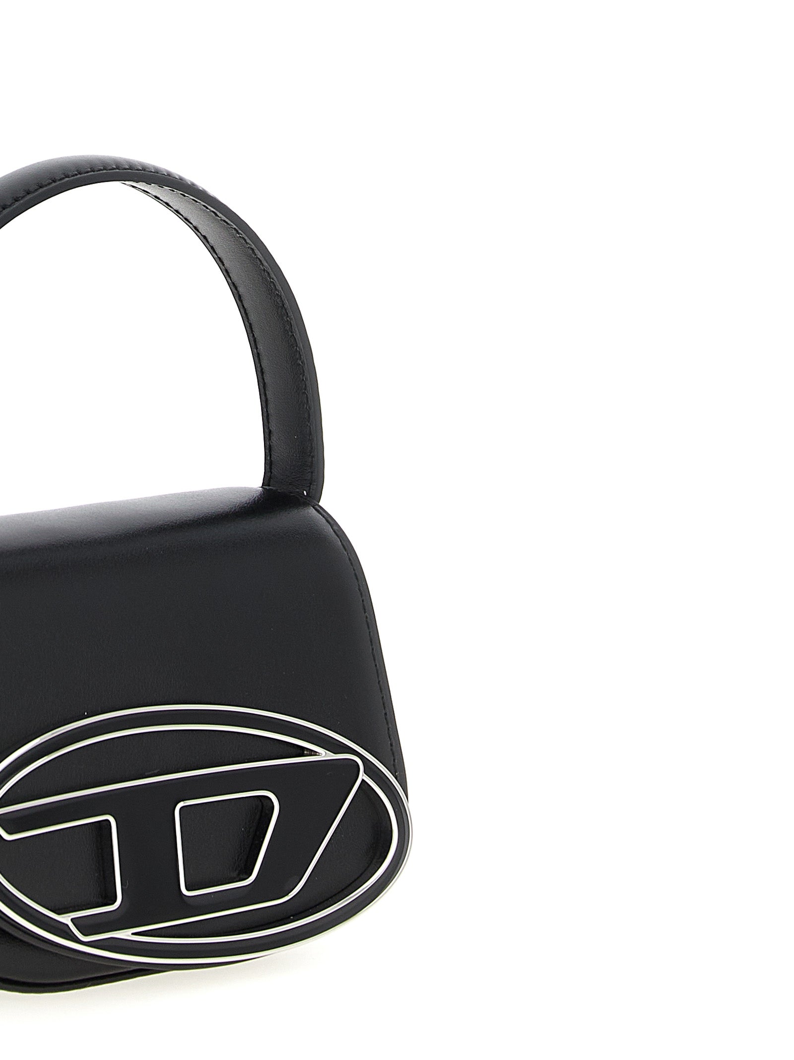 Diesel Leather Shoulder Bag — Black, view 3