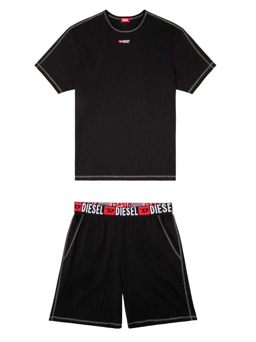 Diesel Logo-Embellished Cotton T-shirt — Black by Diesel