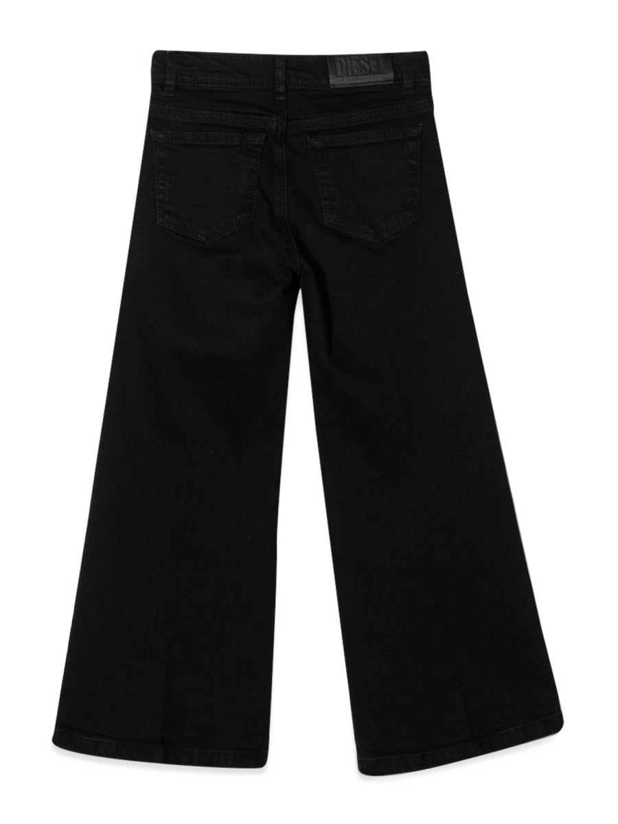 Diesel Cotton-Elastane Trousers — Black, view 3