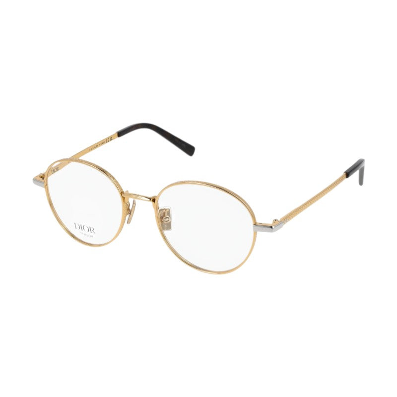 Dior CDDIAMONDOR3UB300 Round Metal Frame Eyeglasses — Gold by Dior
