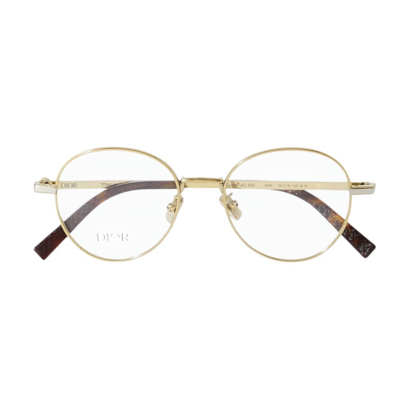 Dior CDDIAMONDOR3UB300 Round Metal Frame Eyeglasses — Gold, view 2