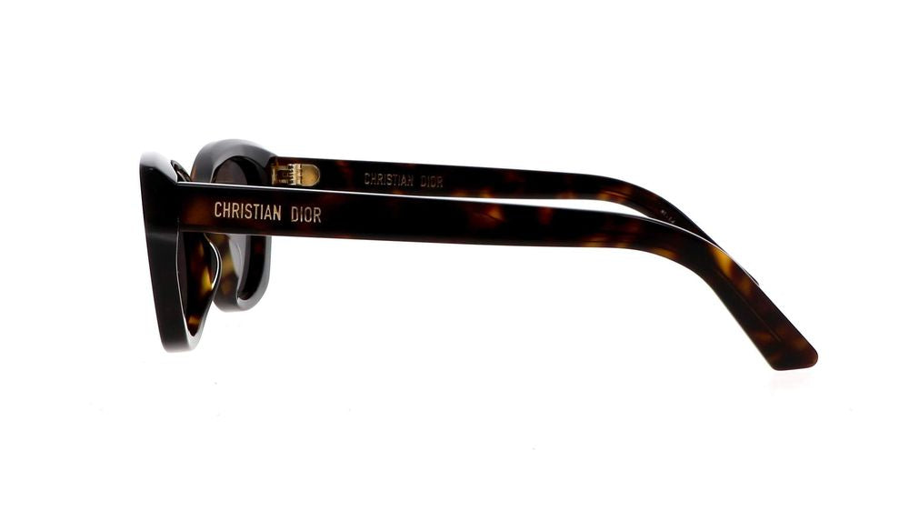 Dior DIOR Tortoise Acetate Sunglasses — Brown, view 3