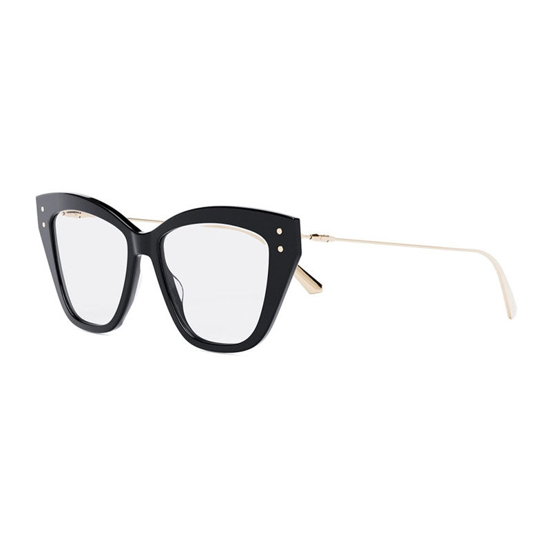 Dior Cat-Eye Black-Gold Frame Eyeglasses — Black by Dior