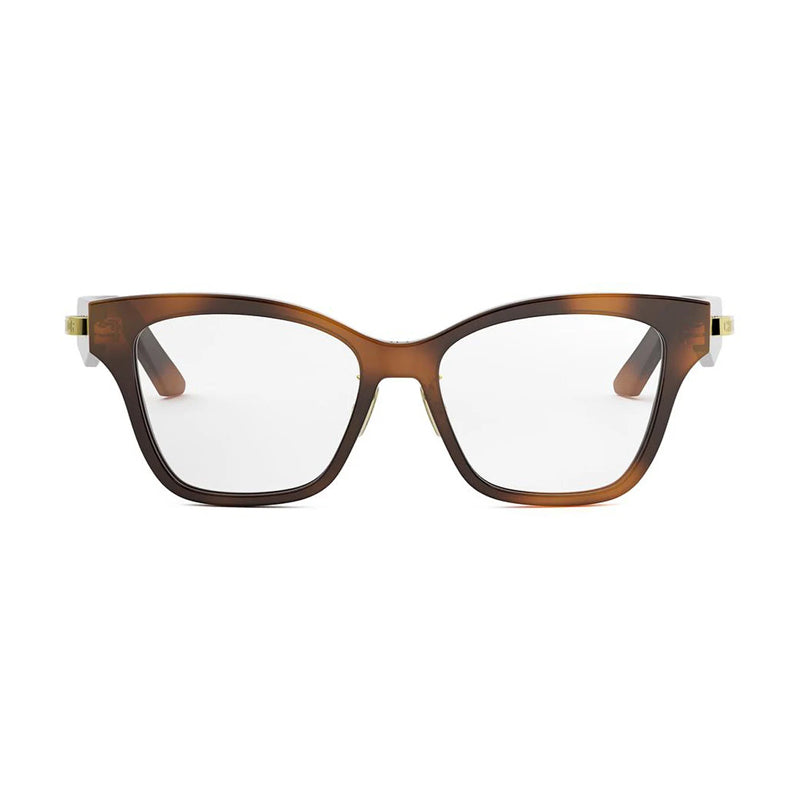 Dior Havana Square Full Rim Eyeglasses — Brown, view 2
