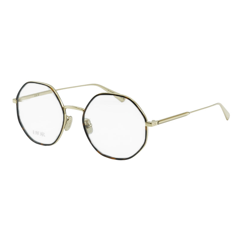 Dior Round Full Rim Metal Eyeglasses — Gold by Dior