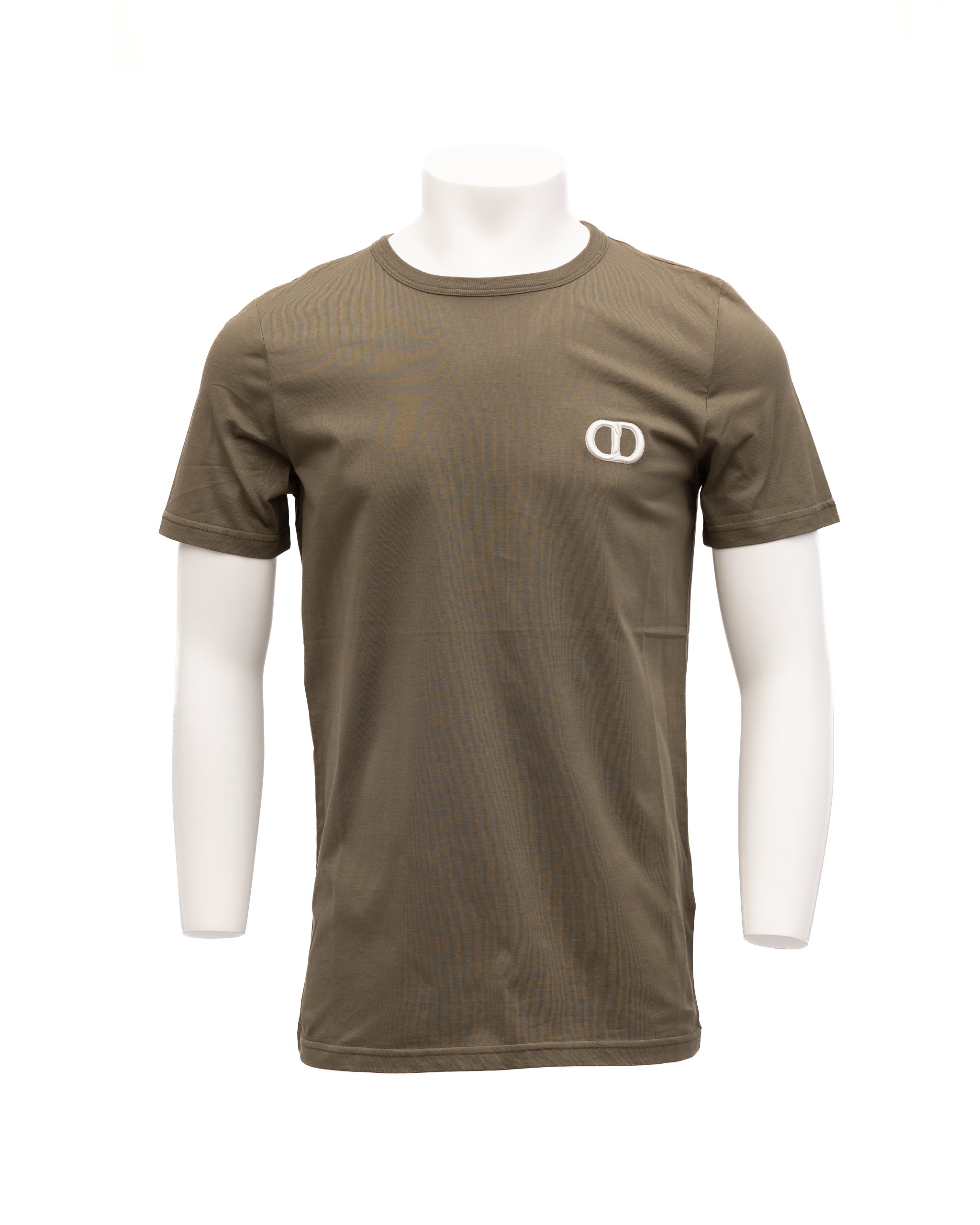 Dior Logo-Embroidered Cotton T-Shirt — Green by Dior
