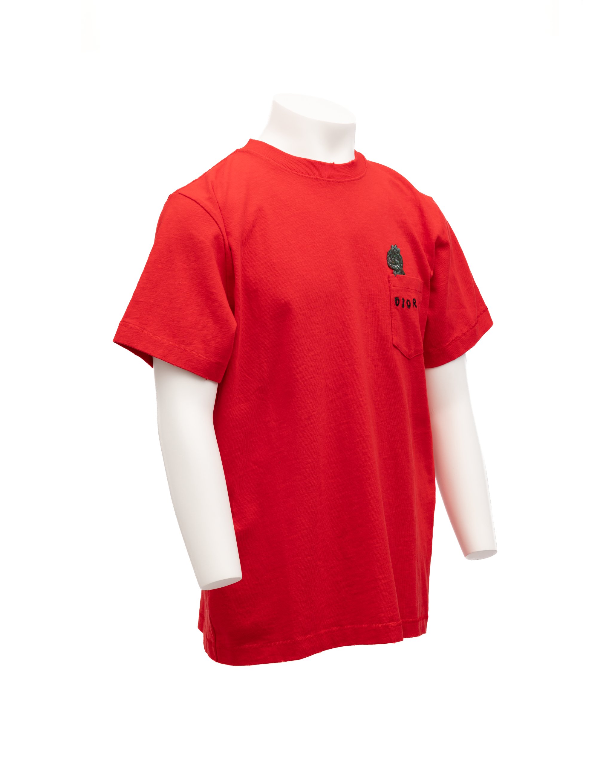 Dior Cotton Crew Neck T-Shirt — Red, view 2