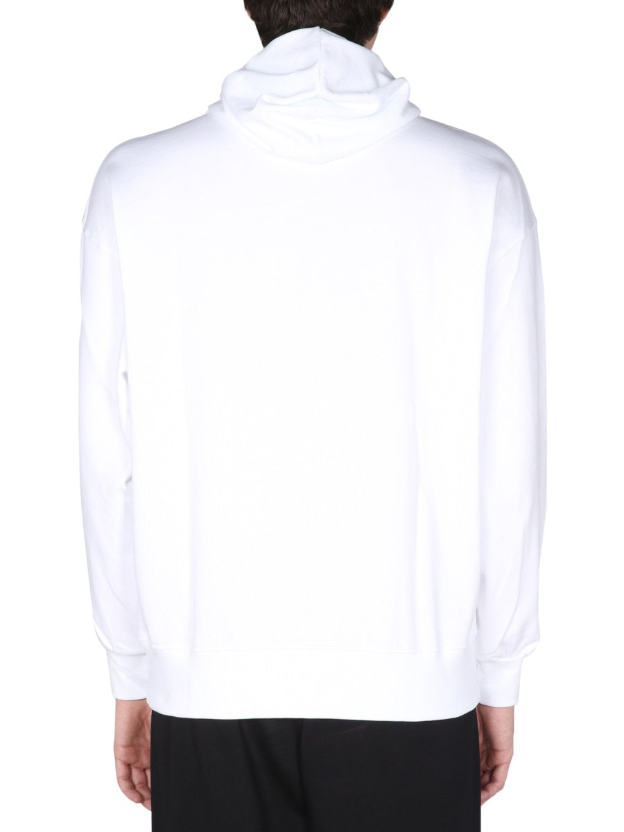 Disclaimer Logo-Print Cotton Sweatshirt — White, view 4