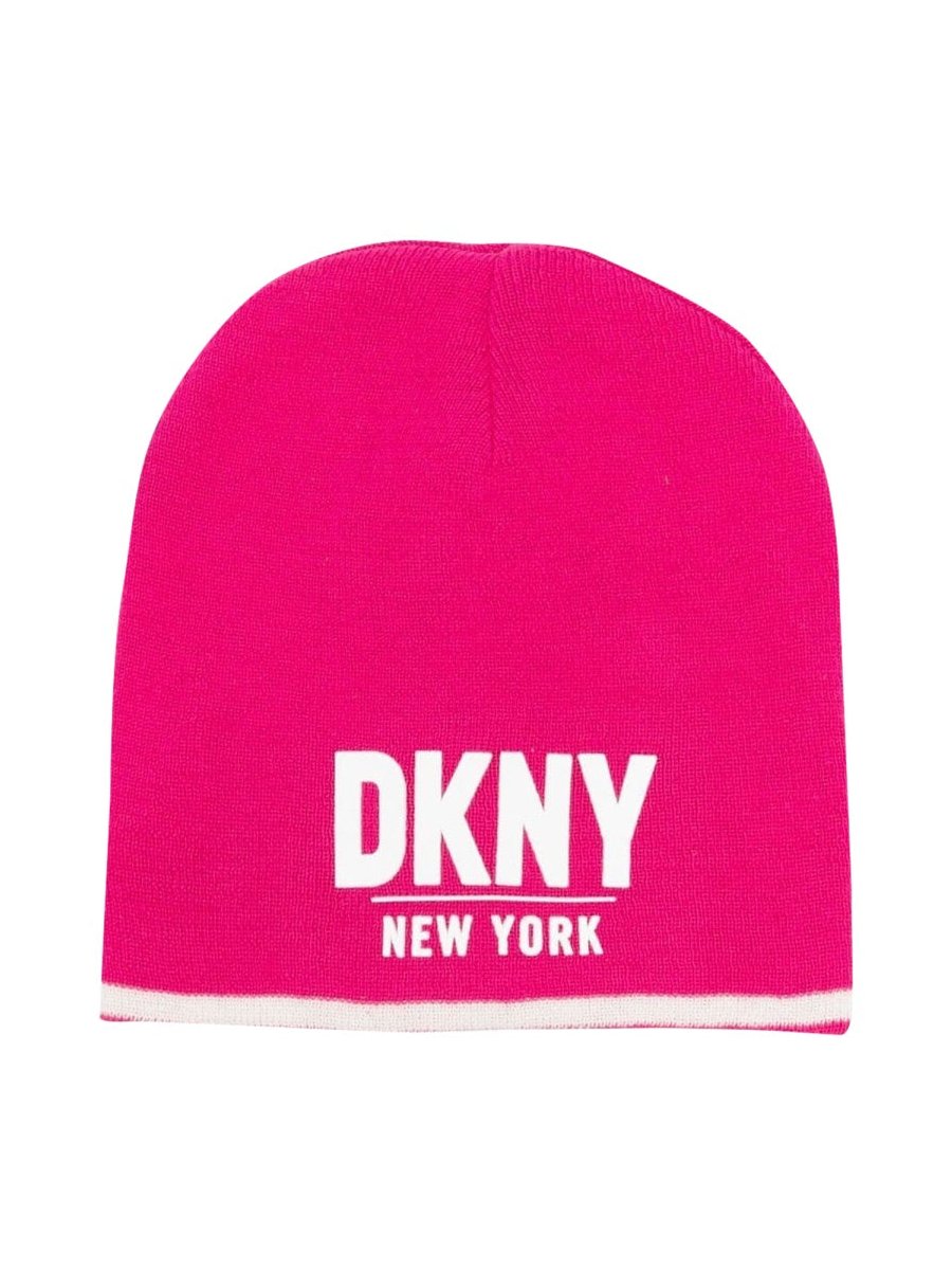 DKNY D31291K_49N Cotton-Acrylic Blend Beanie — Fuchsia by DKNY