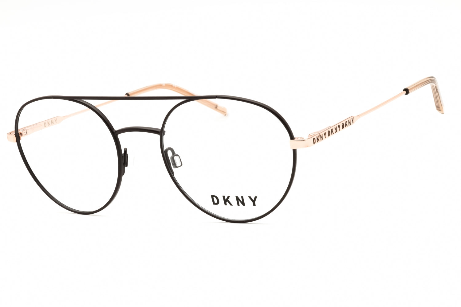 DKNY DK1025 Round Metal Eyeglasses — Rose Gold by DKNY