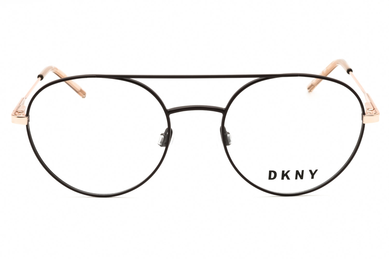 DKNY DK1025 Round Metal Eyeglasses — Rose Gold, view 2