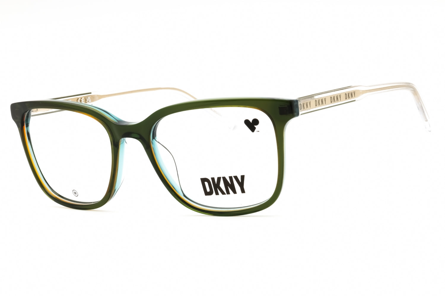 DKNY DK5065 Rectangle Acetate Frame Eyeglasses — Green by DKNY