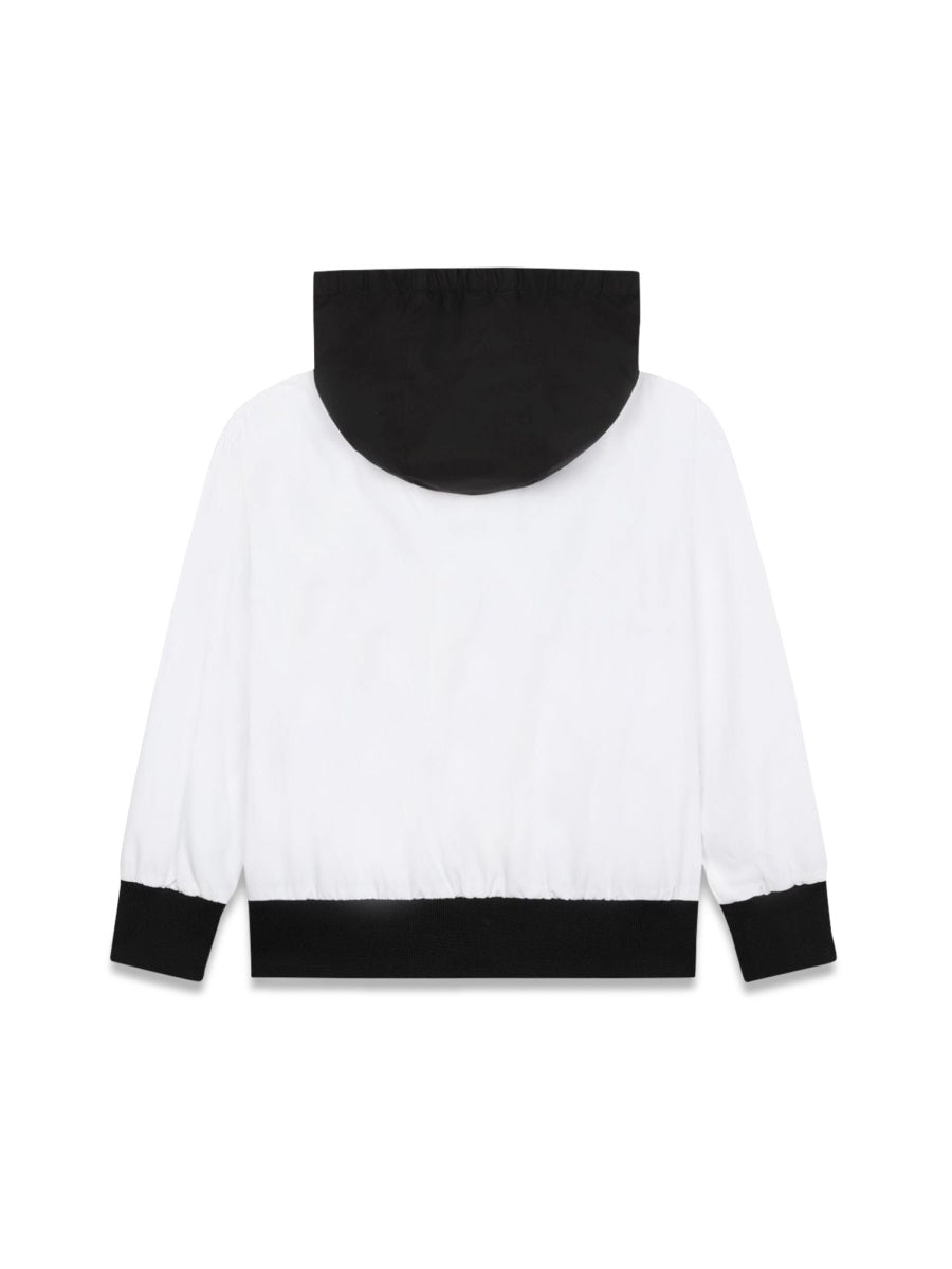 DKNY Hooded Polyester Jacket — White, view 2