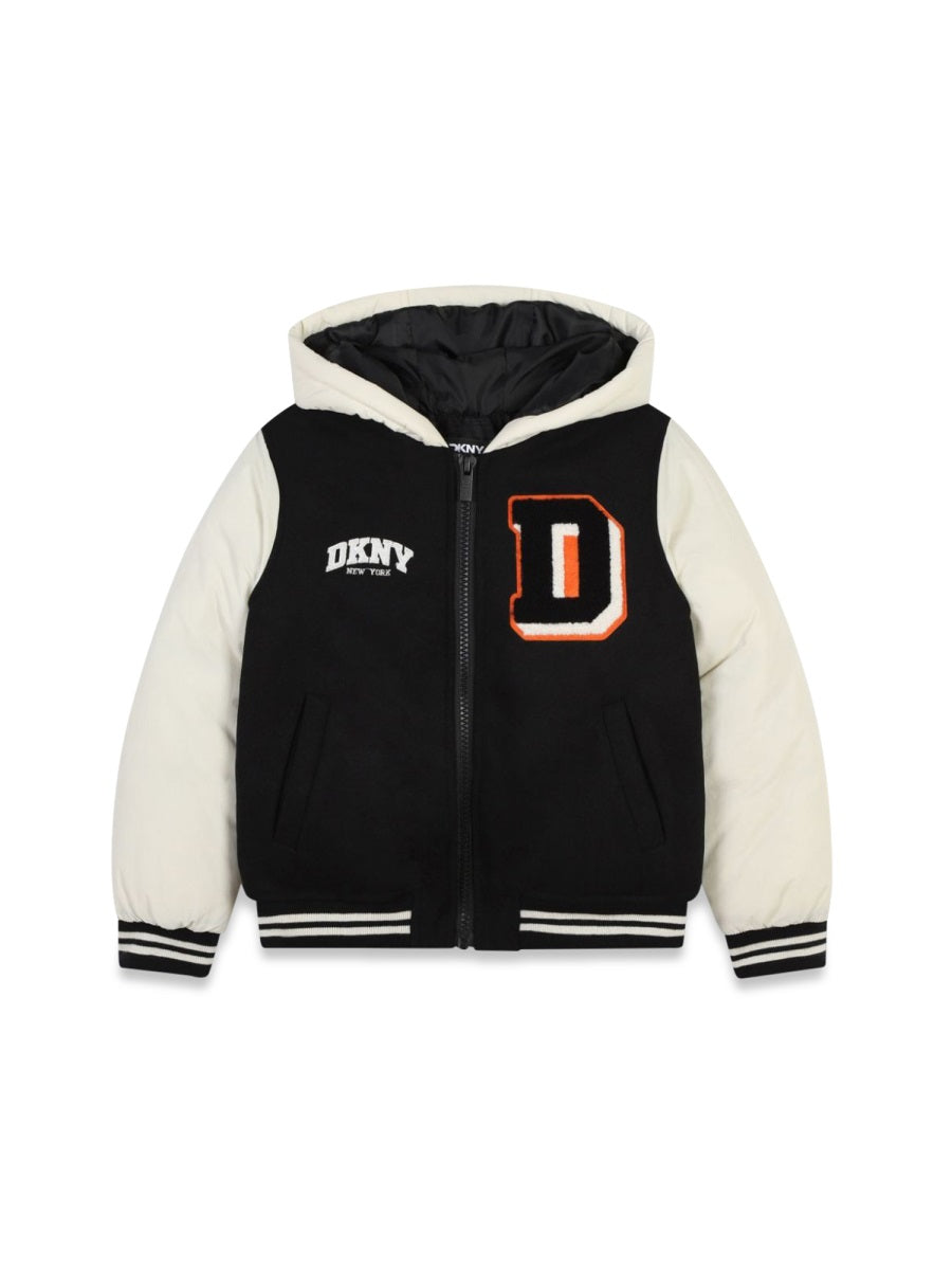 DKNY Wool-Blend Padded Padded Jacket — Black by DKNY