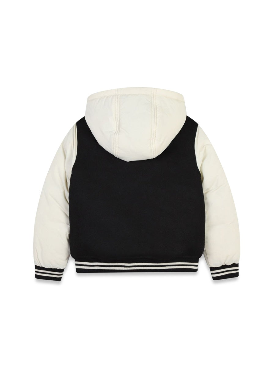 DKNY Wool-Blend Padded Padded Jacket — Black, view 2