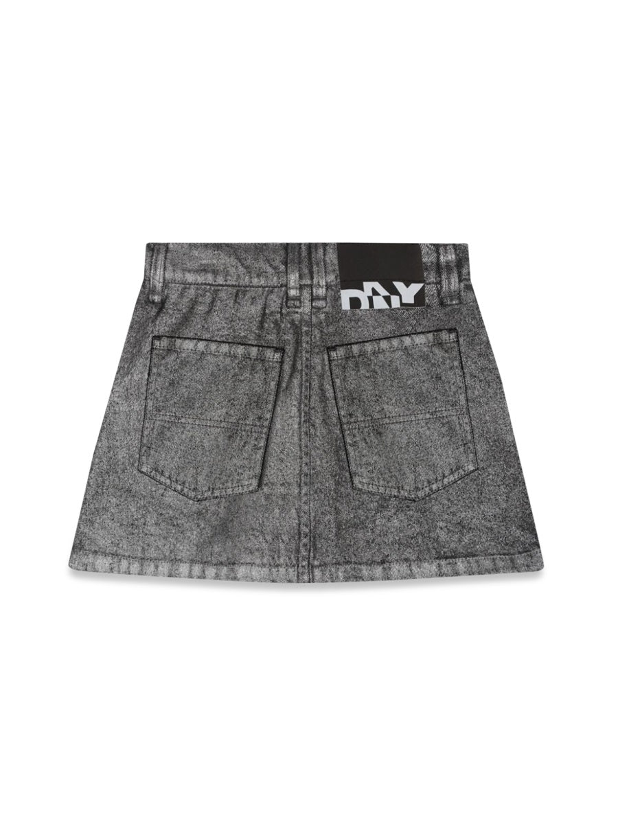DKNY Denim Skirt — Gray, view 2