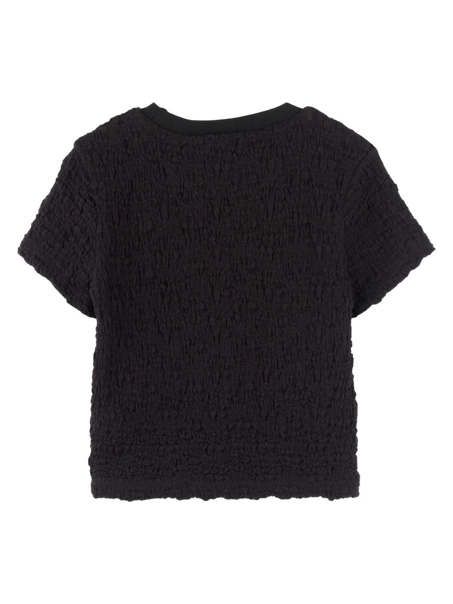 DKNY Cotton-Blend T-Shirt — Black, view 2