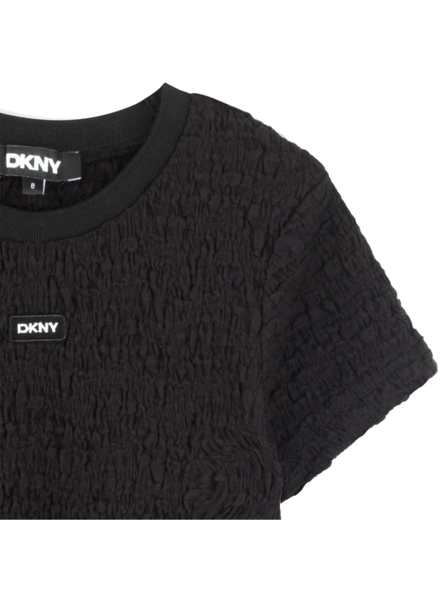DKNY Cotton-Blend T-Shirt — Black, view 3