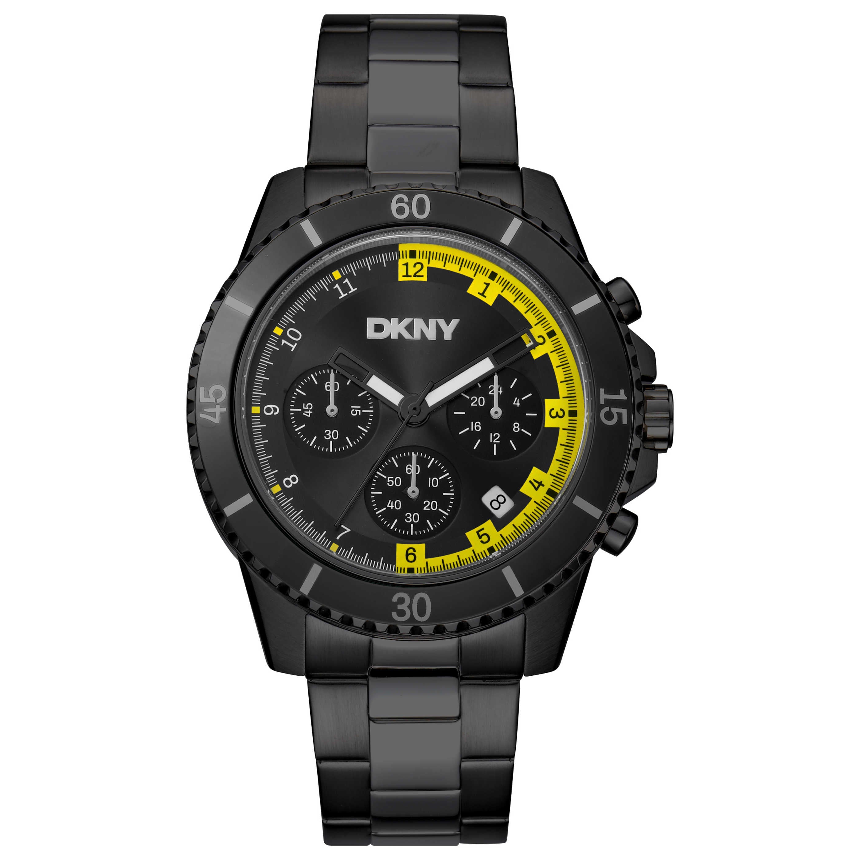 DKNY Chronograph Black Dial Watch — Black by DKNY