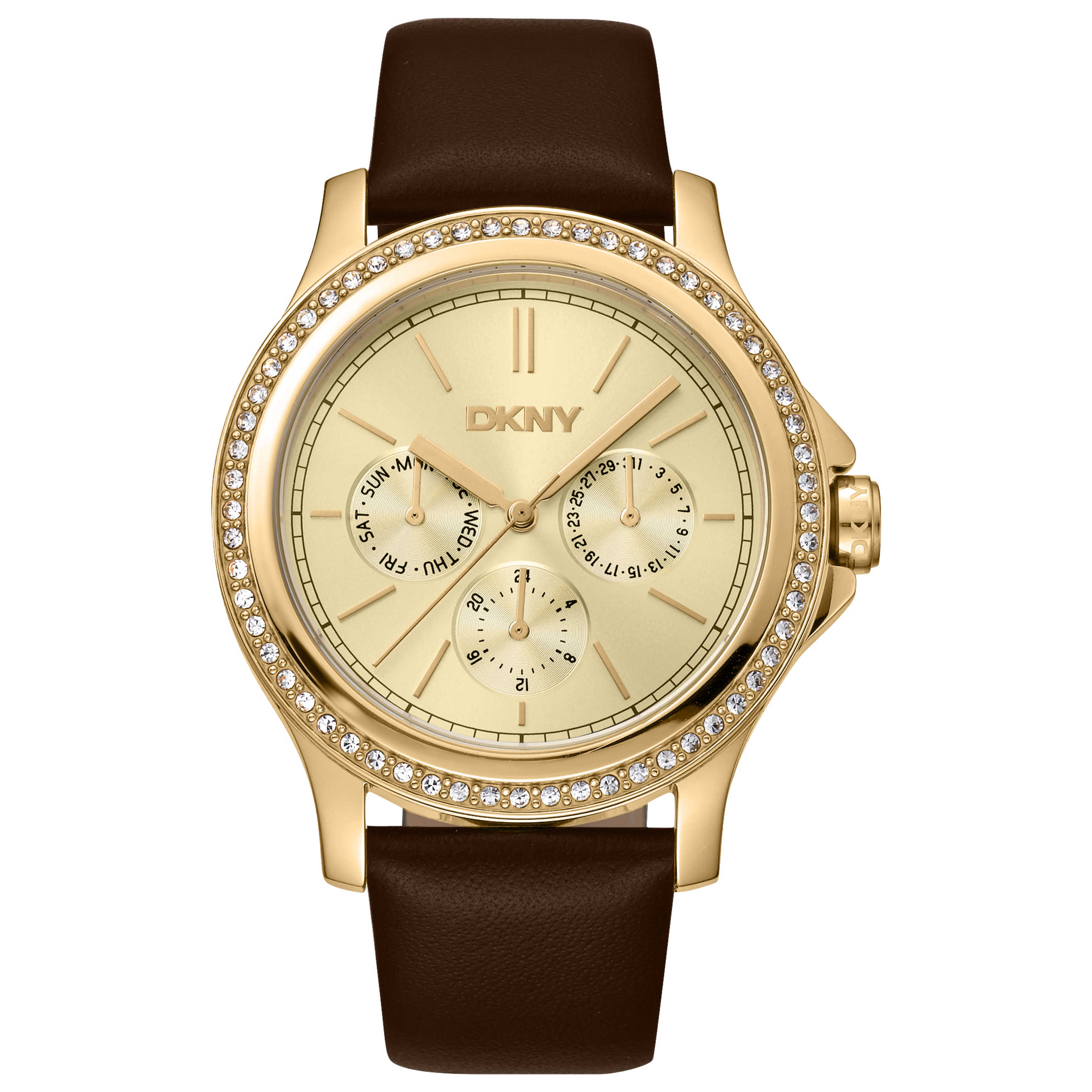 DKNY Crystal-Set Quartz Watch — Gold by DKNY