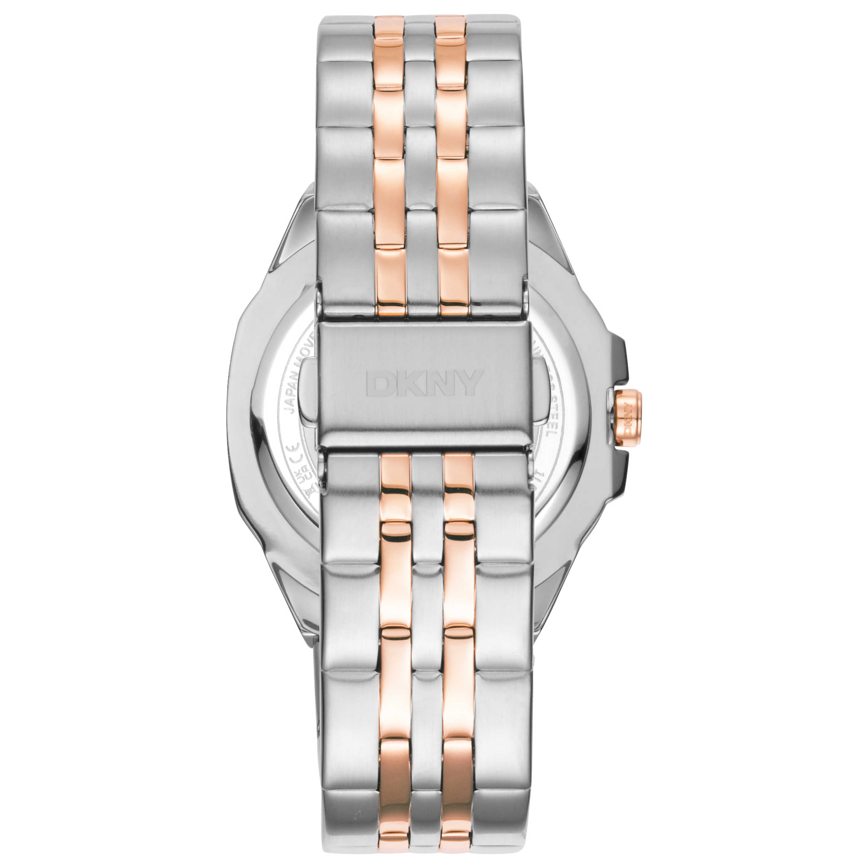 DKNY Crystal-Set Two-Tone Quartz Watch — Rose gold, view 2