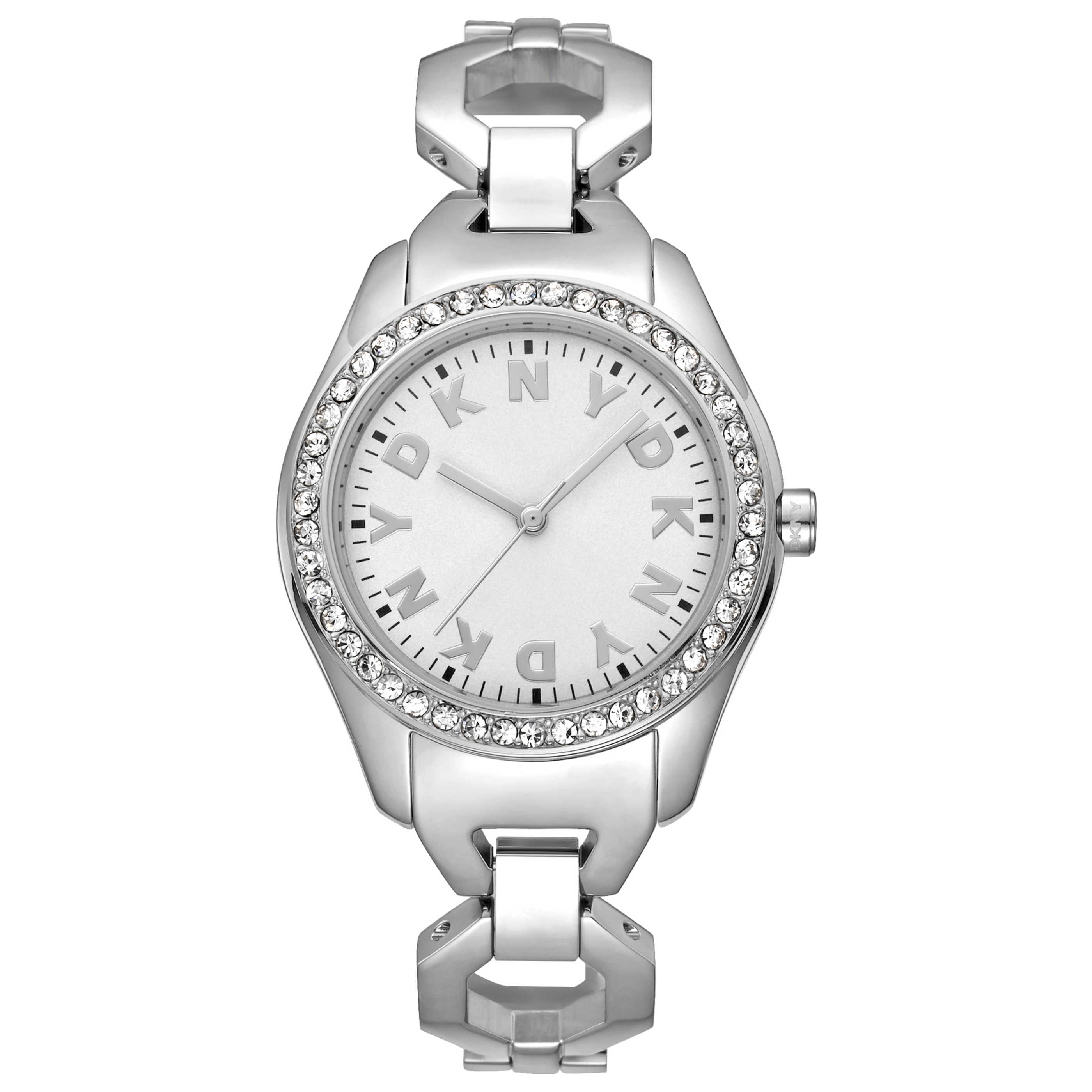 DKNY Crystal-Embellished Quartz Watch — Silver by DKNY