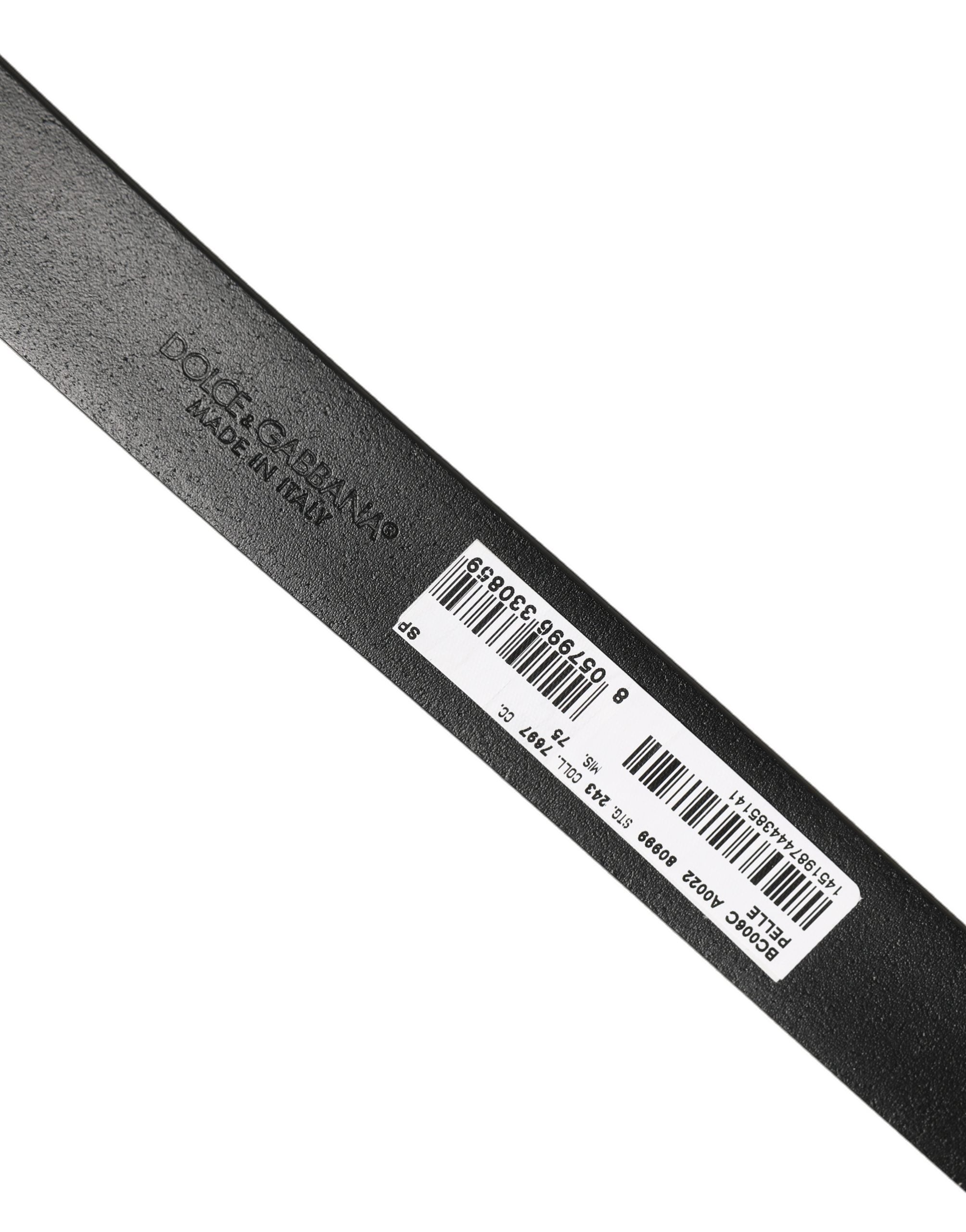Dolce & Gabbana Classic Leather Belt — Black, view 6