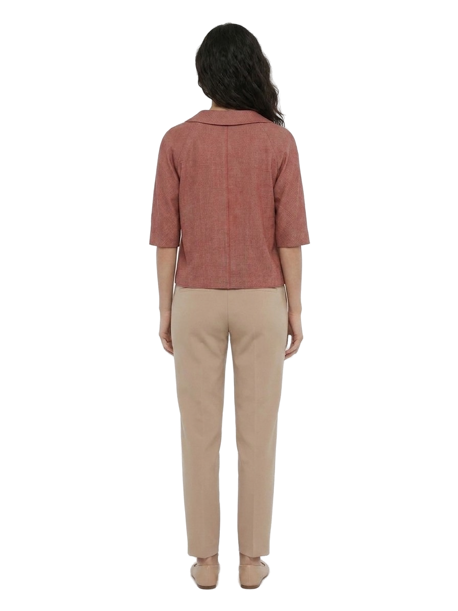 Dolce & Gabbana Silk Collared Blouse — Pink, view 2