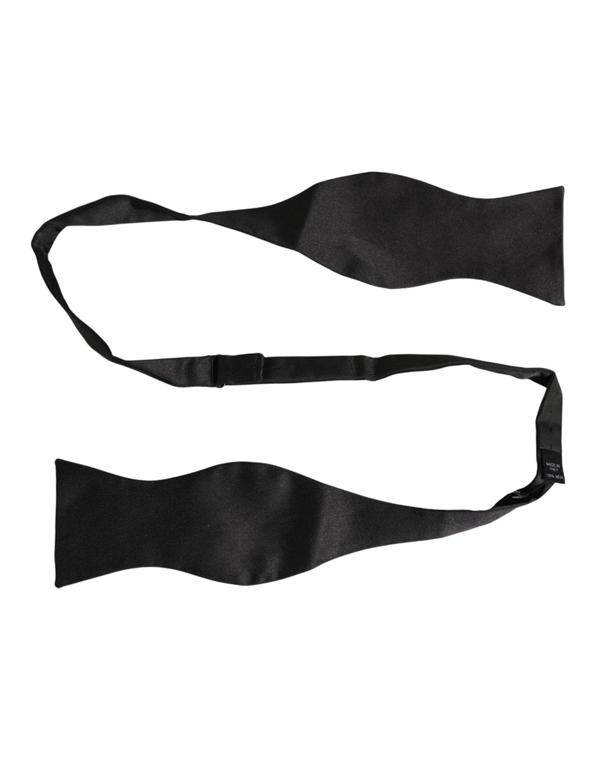 Dolce & Gabbana Silk Bow Tie — Black, view 2
