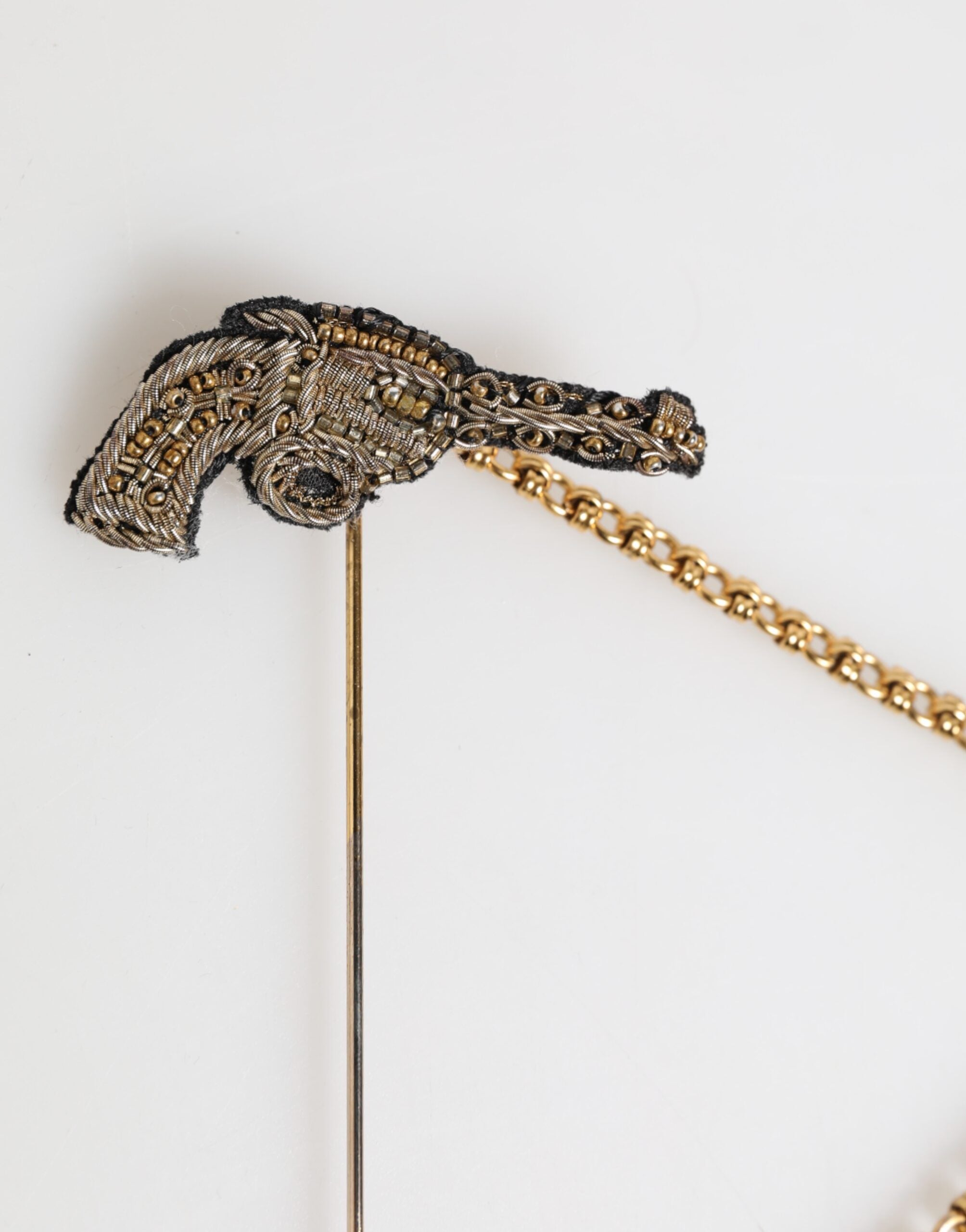 Dolce & Gabbana Revolver-Design Brass Brooch — Gold, view 3
