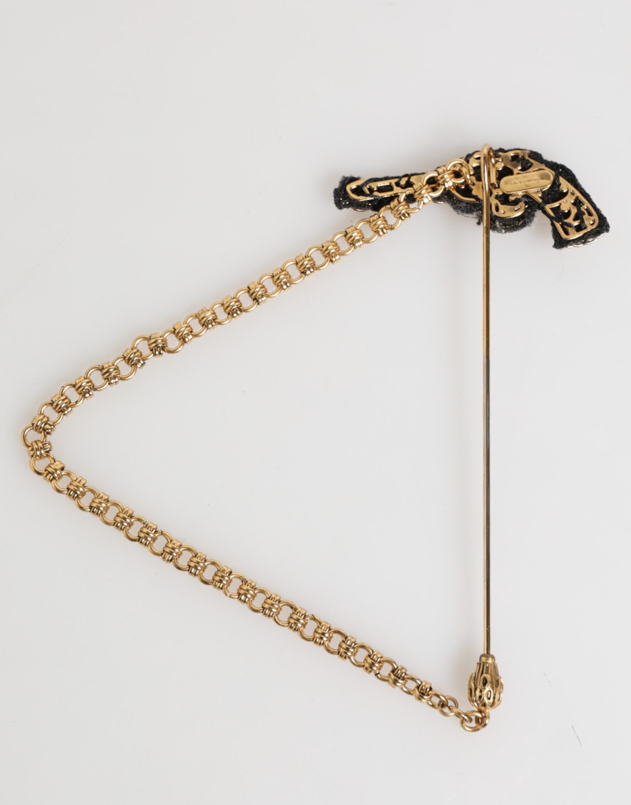 Dolce & Gabbana Revolver-Design Brass Brooch — Gold, view 5