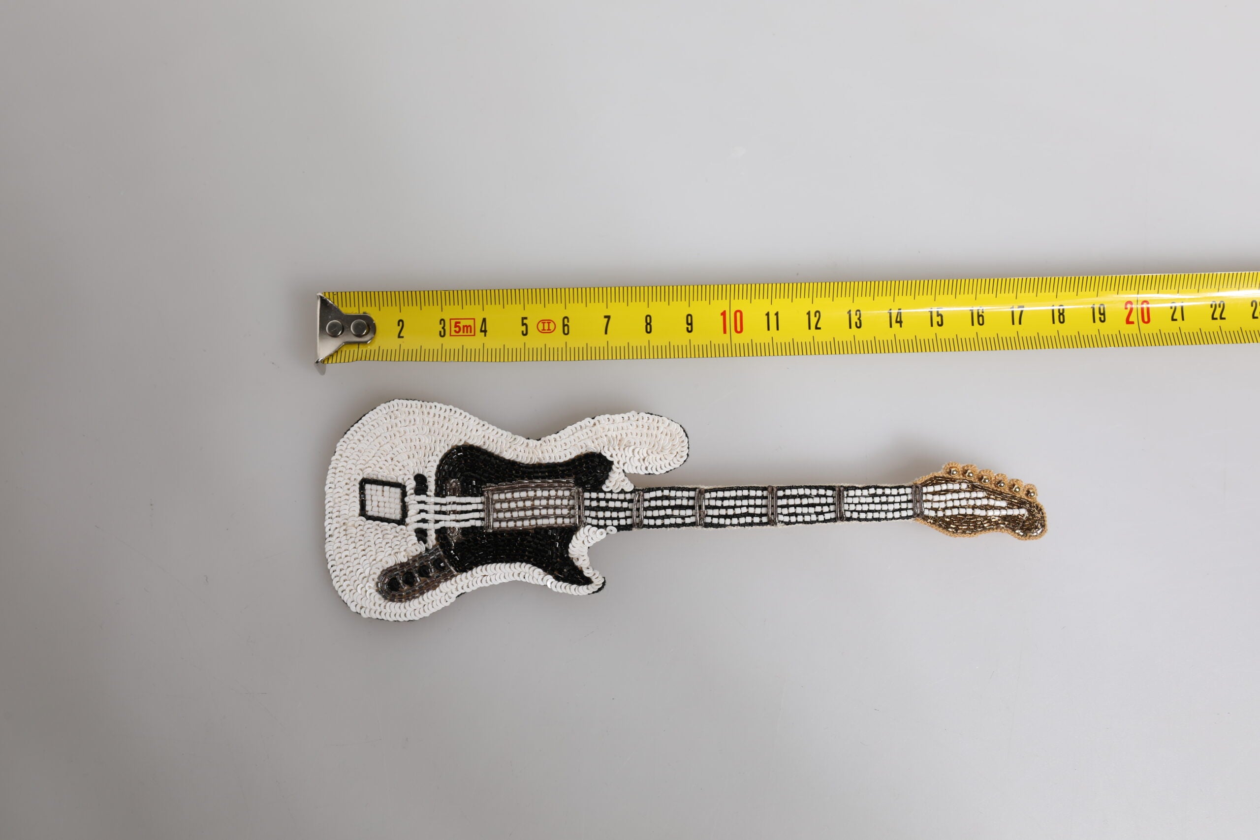 Dolce & Gabbana Beaded Guitar Brooch — Gold, view 3