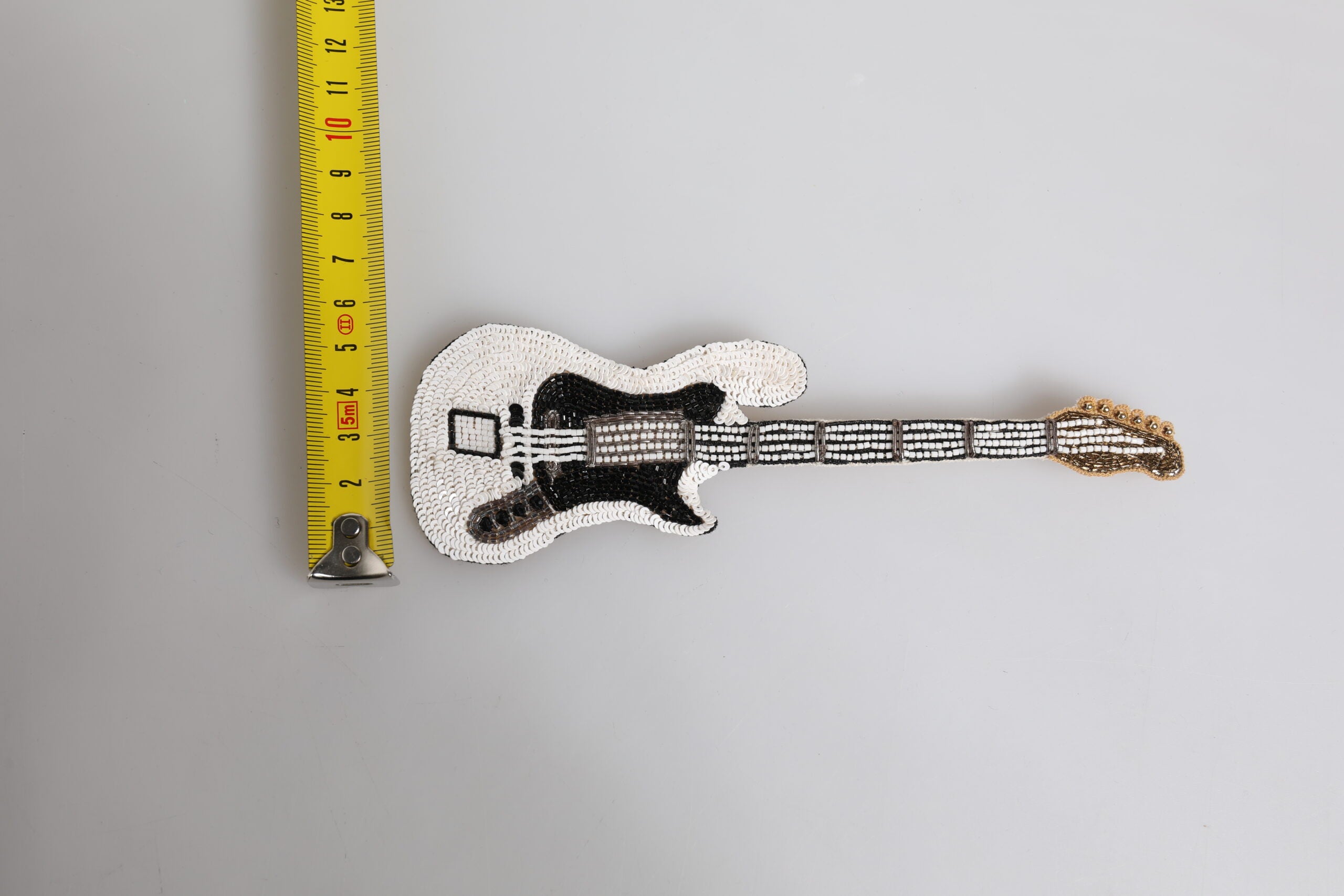 Dolce & Gabbana Beaded Guitar Brooch — Gold, view 4