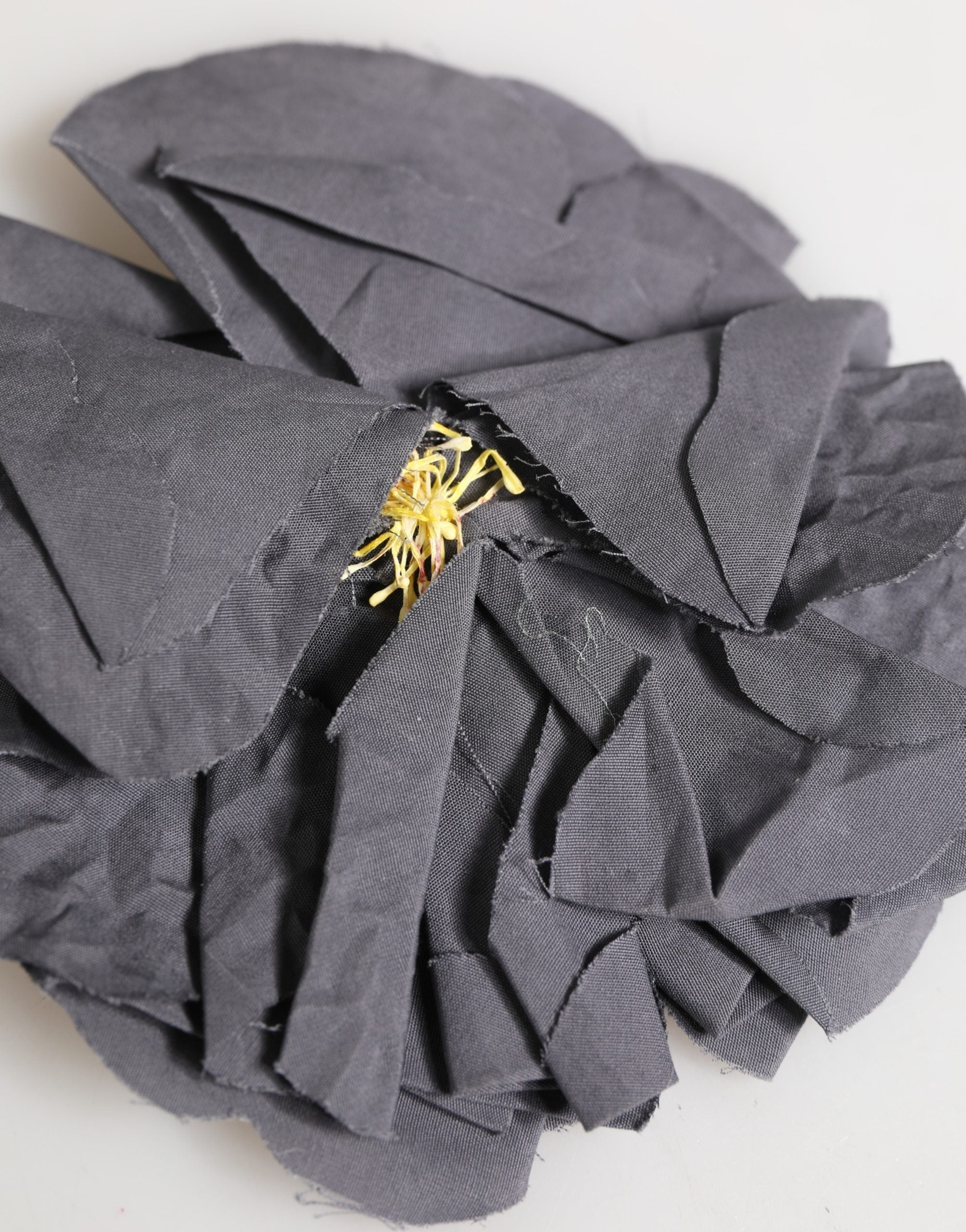 Dolce & Gabbana Floral Silk Blend Poplin Brooch — Gray, view 3