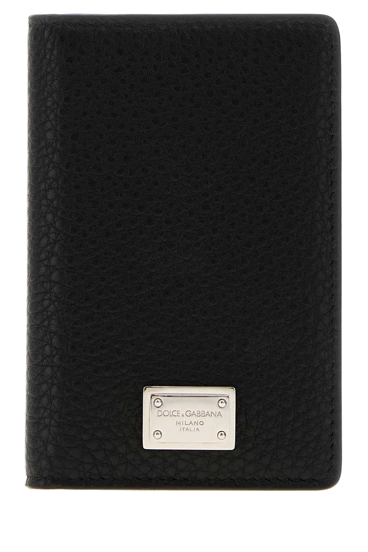 Dolce & Gabbana Pebbled Leather Card Holder — Black by Dolce Gabbana