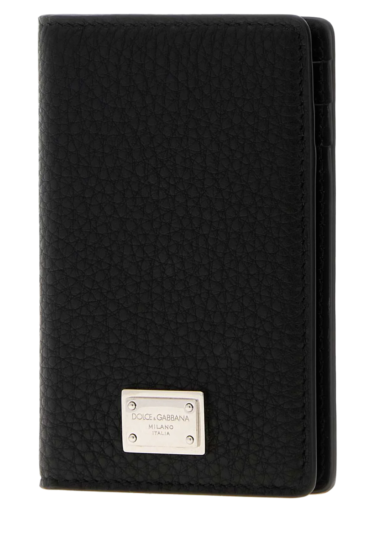 Dolce & Gabbana Pebbled Leather Card Holder — Black, view 2