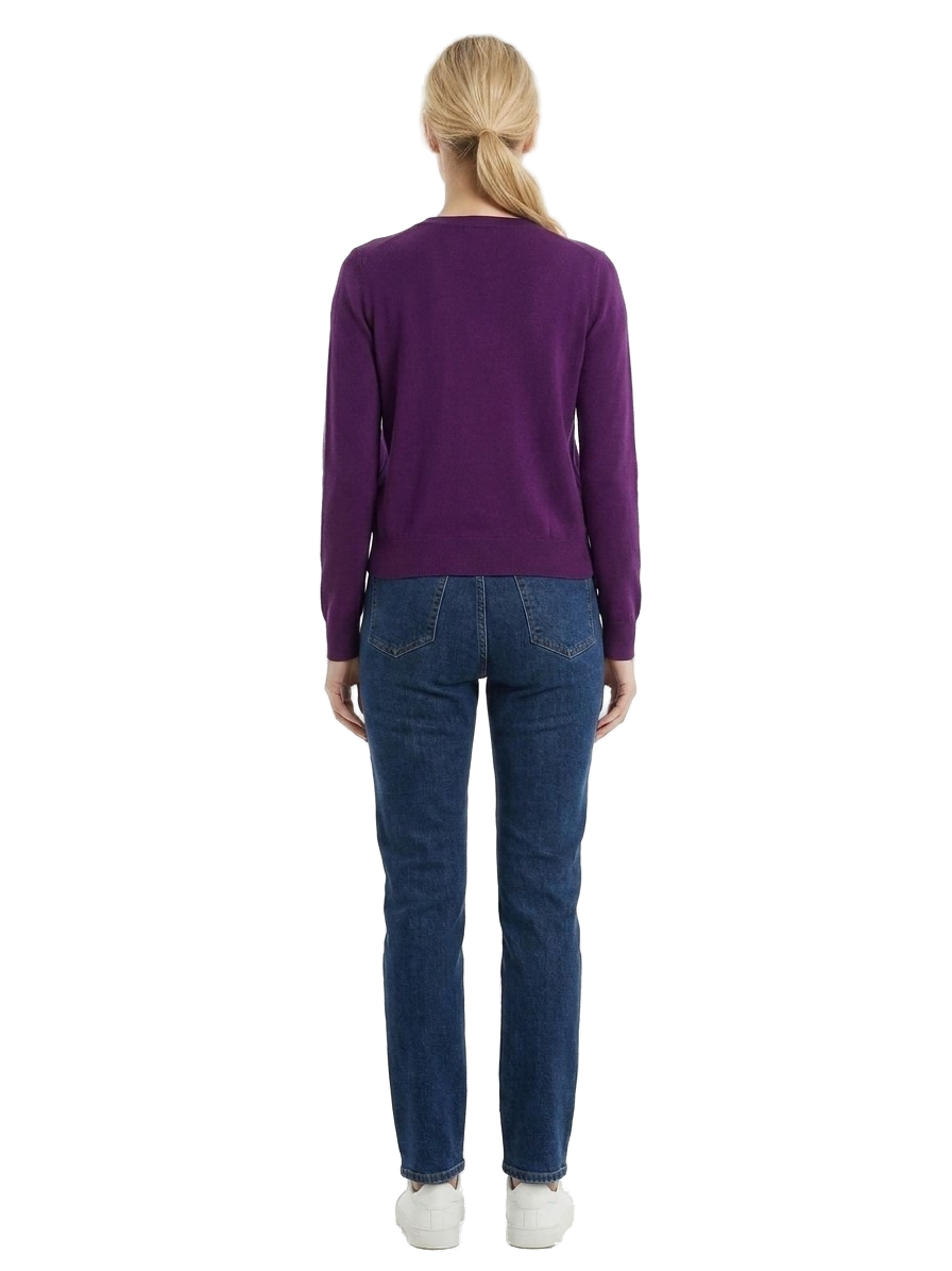 Dolce & Gabbana 100% Cashmere Cardigan — Purple, view 2