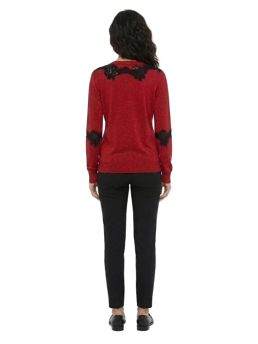 Dolce & Gabbana Bow-Embroidered Cardigan — Red, view 2