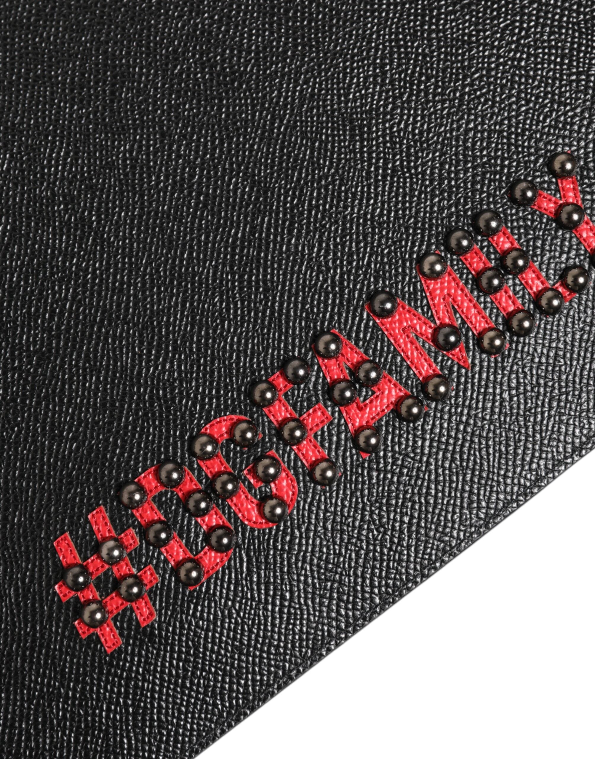 Dolce & Gabbana Embellished Leather Clutch — Black, view 7